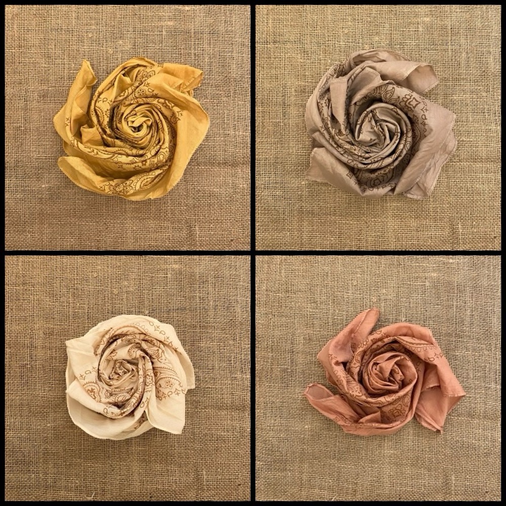 BANDANA Set Hand Dyed Sun Bleached "Sweet Sips" (Set of 4) ⭐️NWT (LAST ONE) - Picture 3 of 11